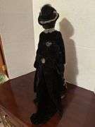 Victorian Era China Head Doll with Feathered Hat