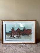 Buckley Moss "The Market" Lithograph Framed Print