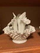 Fenton Milk Glass Hobnail Collection - 4 Pieces