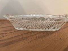 Collection of 8 Clear Pressed Glass Dishes