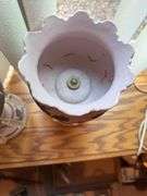 Pair of Floral Decorated Vanity Lamps with Crystals