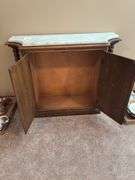 Wood Cabinet with Marble Top