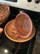 Assorted Woven Baskets and Decorative Tray