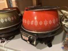 Collection of Electric Fondue Pots with Forks