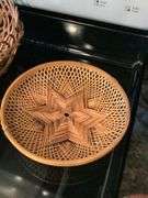 Assorted Woven Baskets and Decorative Tray