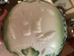 23" Rose Decorated Hurricane Lamp