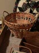 Basket Collection, Quilt, & Wooden Organizer