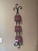 Decorative Metal Scroll "Hope, Love, Peace" Wall Hanging