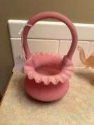Collection of Pink Art Glass, Figurine, and Soap Dish