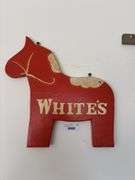 Folk Art Painted Horse Wall Decor - White's