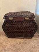 Woven Wicker Storage Trunk