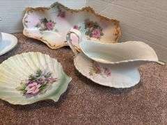 Decorative Gravy Boats and Floral Plates