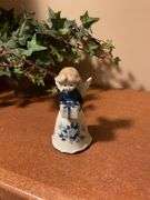 Decorative Art Lot: Figurine, Vase, and Decorative Flowers