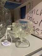 Pressed Glass Punch Bowl and Cup Set