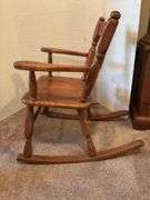 Teddy Bears with Wooden Rocking Chair