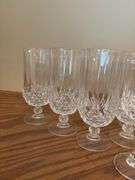 Set of 12 Crystal Footed Glasses