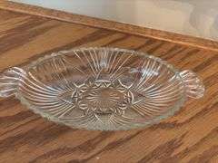 Collection of 8 Clear Pressed Glass Dishes
