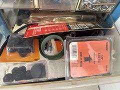 Small Parts Storage Cabinet with Contents
