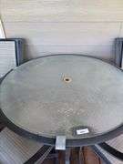 Outdoor Patio Table with Four Swivel Chairs