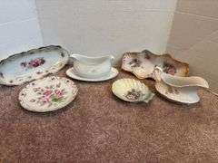 Decorative Gravy Boats and Floral Plates