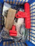 Variety of Hardware, Tape, Rope, and Paper Towels