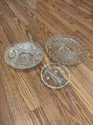 Set of Three Decorative Glass Dishes