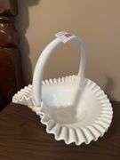 Three Decorative Milk Glass Pieces