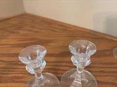 Collection of Glass Vases and Candlestick Holders - 9 Pieces