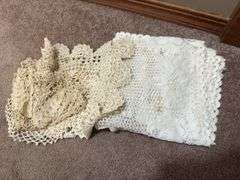 Assorted Table Linens, Napkins, and Decorative Boxes