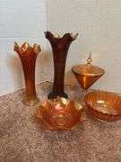 Carnival Iridescent Glassware Collection - Vases and Bowls
