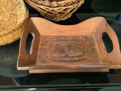 Assorted Woven Baskets and Decorative Tray