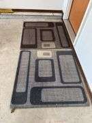 Two 36”x36” Geometric Patterned Door Mats