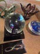 Infinity Art Glass Collection - Swans, Sphere, Heart, Floral