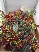 Christmas Floral Decoration with Santa Boot Vase