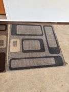 Two 36”x36” Geometric Patterned Door Mats