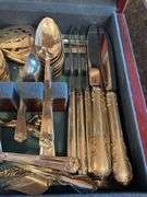 1847 Rogers Bros. Silverware Set in Wooden Case