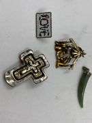 Mixed Lot of Jewelry Pins, Brooches, and Airplane Pin