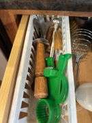 Utensils, nutcrackers, strainers