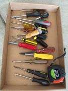 Mixed Lot of Screwdrivers and Tape Measure
