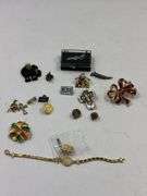 Mixed Lot of Jewelry Pins, Brooches, and Airplane Pin