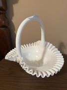Three Decorative Milk Glass Pieces
