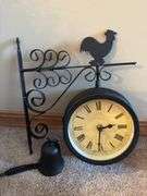 Rooster Weathervane Style Clock with Bell
