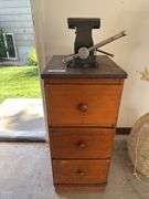 Craftsman Vise with Wooden Cabinet