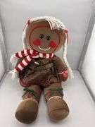 Lot of Decorative Christmas Holiday Plush Dolls - Santa, Gingerbread, Snowman, Elf, Angel