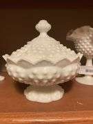 Fenton Milk Glass Hobnail Collection - 4 Pieces