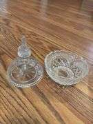 Pressed Glass Bowls and Baskets - 4 Pieces