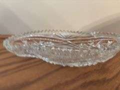 Collection of 8 Clear Pressed Glass Dishes