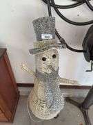 Illuminated Decorative Snowman with Top Hat