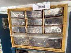 Industrial Parts Cabinet with Assorted Hardware