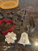 Mixed Lot of Cookie Cutters with Basket